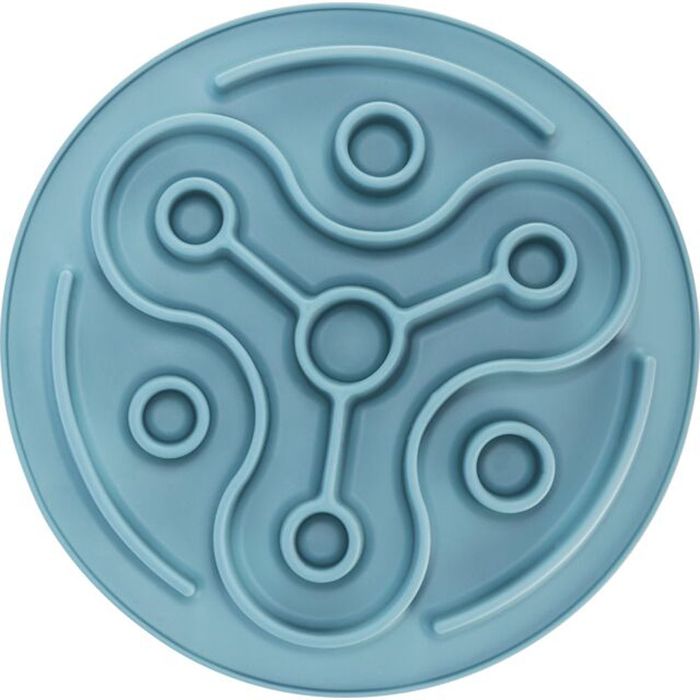 Миска-килимок Trixie силіконова для повільного годування ø 28 см (блакитна) - masterzoo.ua