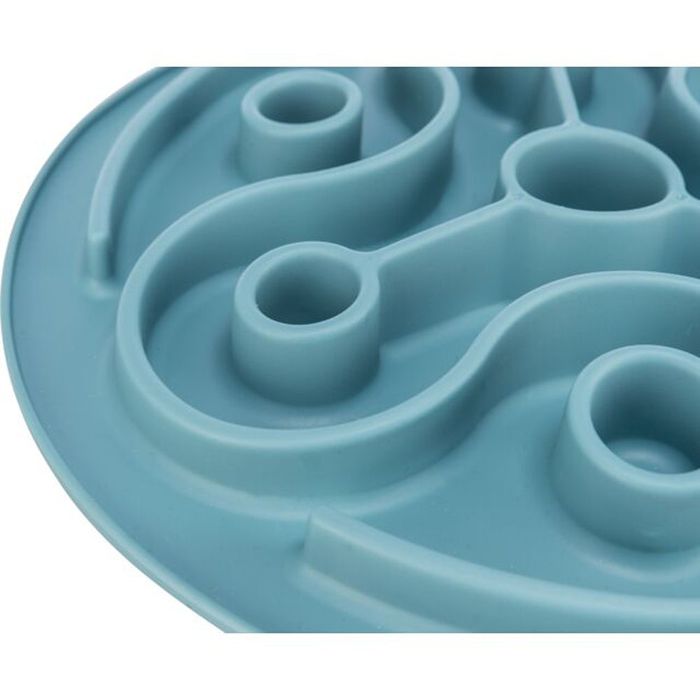 Миска-коврик Trixie силиконовая для медленного кормления ø 28 см (голубая) - masterzoo.ua