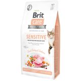 Сухий корм для вибагливих котів Brit Care Cat GF Sensitive HDigestion & Delicate Taste 7 кг (індичка і лосось)