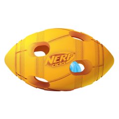 Іграшка для собак Nerf М'яч регбі, що світиться 10 см (гума) - masterzoo.ua