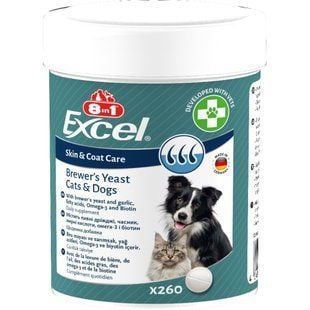 8in1 Excel Brewer's Yeast Skin and Coat Care витамины для собак 260 шт - masterzoo.ua