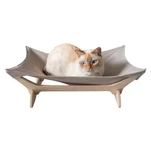 Гамак-лежак для котів PetJoy 55х45х18 см - біло-бежевий