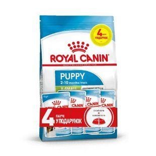 Набір сухого та вологого корму для цуценят Royal Canin Puppy X-Small 1,5 кг + 4 шт х 85 г - masterzoo.ua
