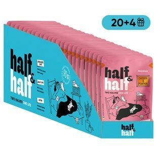 Упаковка вологого корму для кошенят Half&Half Kitten 24 шт х 85 г - курка та гарбуз - masterzoo.ua