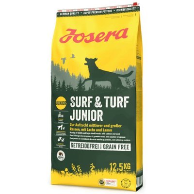 Сухий корм для цуценят Josera Surf & Turf Junior 12,5 кг - лосось та ягня - masterzoo.ua