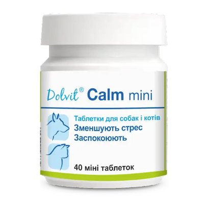 Таблетки для собак та котів Dolfos Dolvit Calm mini 40 шт - masterzoo.ua