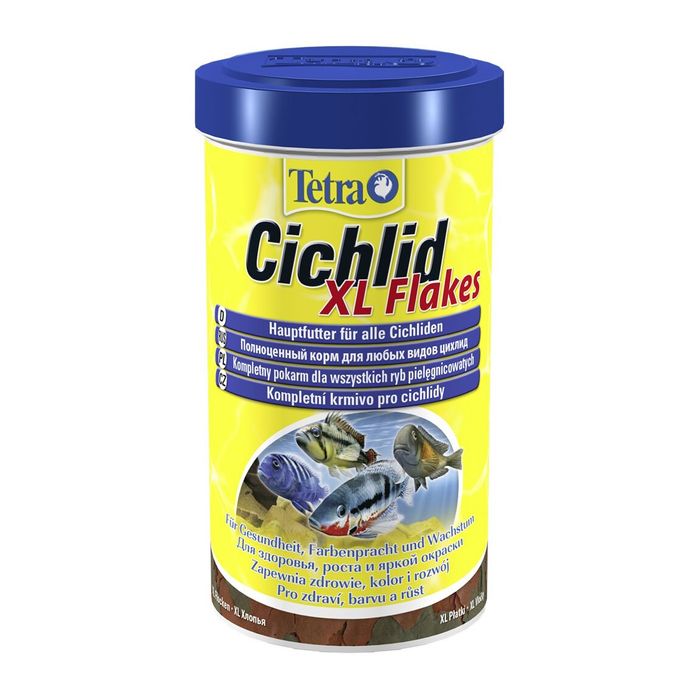 Сухий корм для акваріумних риб Tetra в пластівцях «Cichlid XL Flakes» 500 мл (для всіх цихлід) - masterzoo.ua
