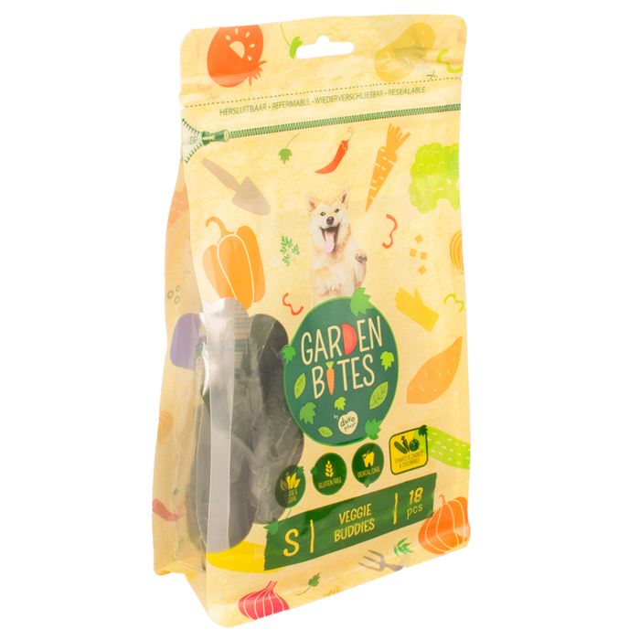 Веганские лакомства для собак Garden Bites Veggie Buddies S 6 см 15 г/18 шт - masterzoo.ua