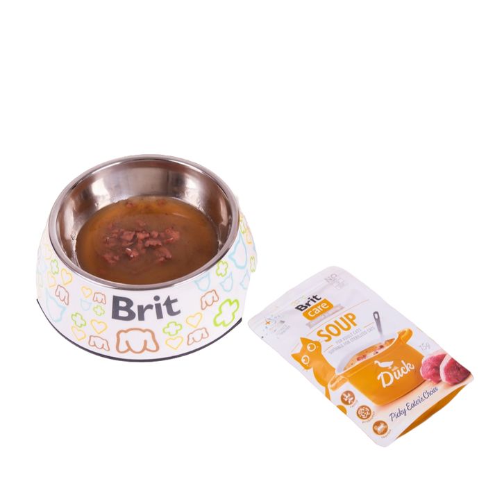 Вологий корм для котів Brit Care Soup pouch 75 г - качка - masterzoo.ua