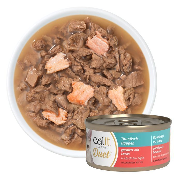 Влажный корм для кошек Catit Cuisine Duet 75 г - тунец и лосось - masterzoo.ua