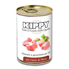 Вологий корм для собак Kippy Dog 400 г (шматочки м'яса, яловичина) - masterzoo.ua