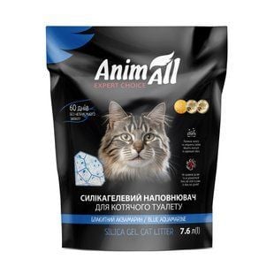 Наповнювач силікагелевий для котячого туалету AnimAll Блакитний аквамарин 7,6 л - без аромату - masterzoo.ua