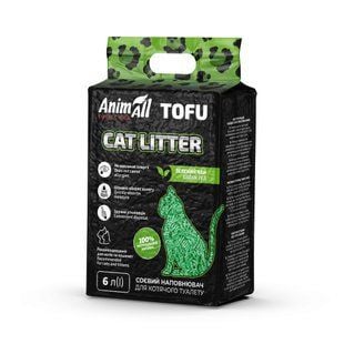 Наповнювач соєвий для котячого туалету AnimAll Tofu 6 л - зелений чай - masterzoo.ua