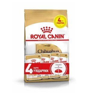 Набор сухого и влажного корма для собак Royal Canin Chihuahua Adult 1,5 кг + 4 шт х 85 г - masterzoo.ua