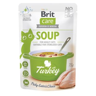 Влажный корм для кошек Brit Care Soup pouch 75 г - индейка - masterzoo.ua