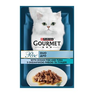 Влажный корм для котов Gourmet Perle 85 г pouch  - океаническая рыба и тунец - masterzoo.ua