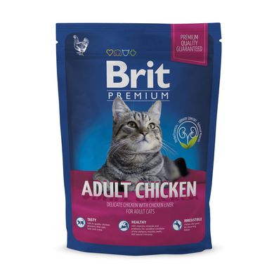 Сухой корм для кошек Brit Premium Cat Adult Chicken 800 г (курица) - masterzoo.ua