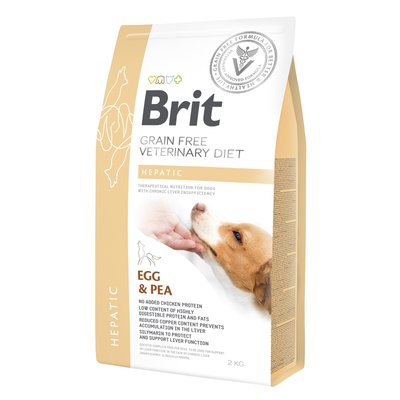 Сухой корм для собак, при заболеваниях печени Brit GF Veterinary Diet Dog Hepatic 2 кг (яйцо) - masterzoo.ua