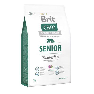 Сухий корм для літніх собак всіх порід Brit Care Senior Lamb & Rice 3 кг (ягня та рис) - masterzoo.ua