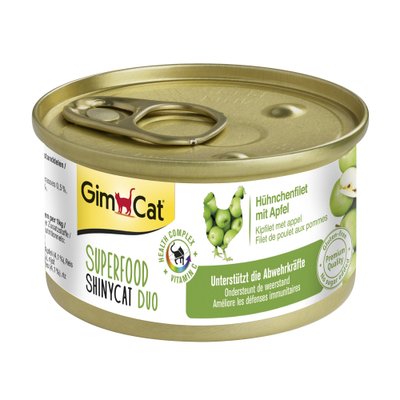 Вологий корм для котів GimCat Superfood 70 г (курка та яблуко) - masterzoo.ua