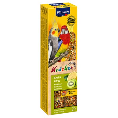 Лакомство для средних попугаев Vitakraft «Kracker Original + Kiwi & Citrus» 180 г / 2 шт. (киви и лимон) - masterzoo.ua
