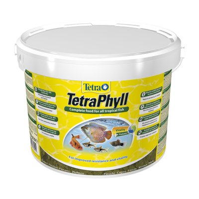 Сухий корм для акваріумних риб Tetra в пластівцях «TetraPhyll» 10 л (для травоїдних риб) - masterzoo.ua