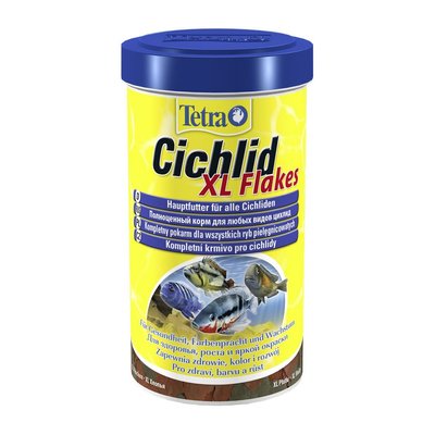 Сухий корм для акваріумних риб Tetra в пластівцях «Cichlid XL Flakes» 1 л (для всіх цихлід) - masterzoo.ua