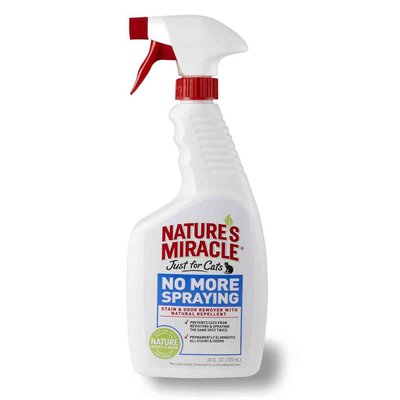 Спрей Nature's Miracle «Stain & Odor Remover. No More Spraying» для удаления пятен и запахов от котов, и против повторных меток 709 мл - masterzoo.ua
