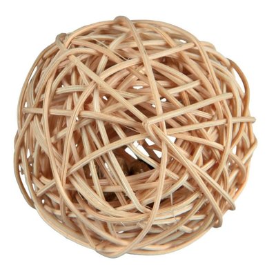 Іграшка для гризунів Trixie М'яч з брязкальцем d=4 см (натуральні матеріали) - masterzoo.ua