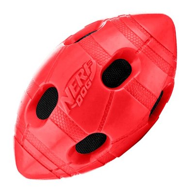 Іграшка для собак Nerf М'яч регбі, що шарудить 10 см (гума) - masterzoo.ua