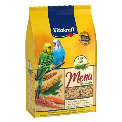 Корм для волнистых попугаев Vitakraft «Premium Menu» 1 кг - masterzoo.ua
