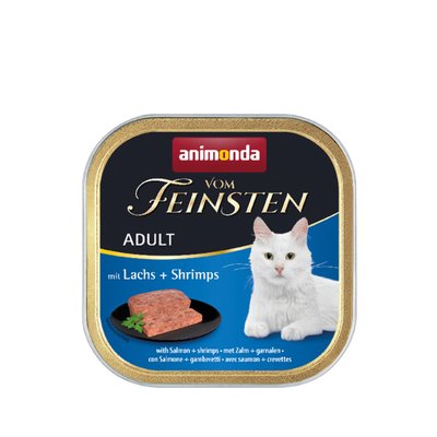 Вологий корм для котів Animonda Vom Feinsten Adult with Salmon + Shrimps | 100 г (лосось та криветки) - masterzoo.ua