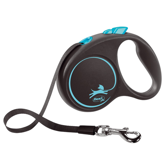≡ Flexi Black Design поводок-рулетка для собак S лента 5 м