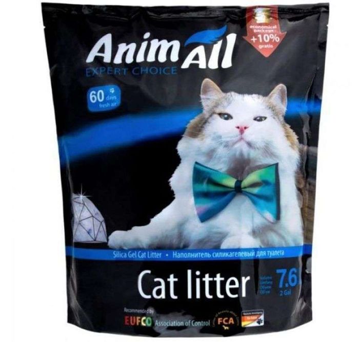 Наповнювач для котячого туалету AnimAll litter Blue aquamarine 7,6 л - силікагель - masterzoo.ua