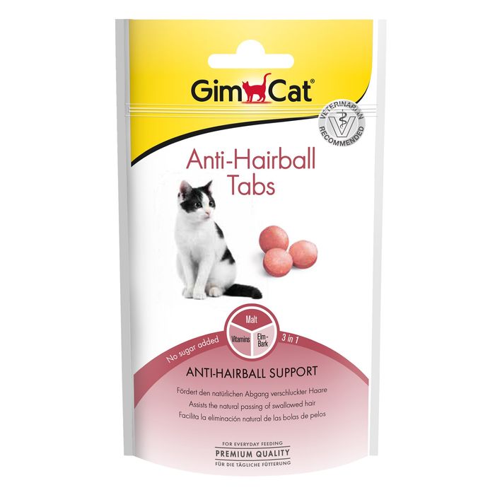 Ласощі для котів GimCat Anti-Hairball Tabs 40 г (для виведення шерсті) - masterzoo.ua