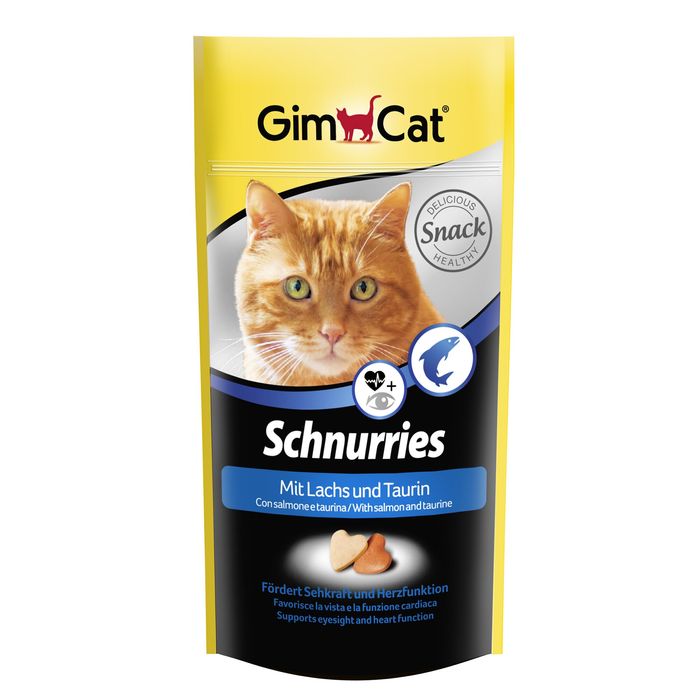 Лакомство для кошек GimCat Schnurries 40 г (лосось) - masterzoo.ua