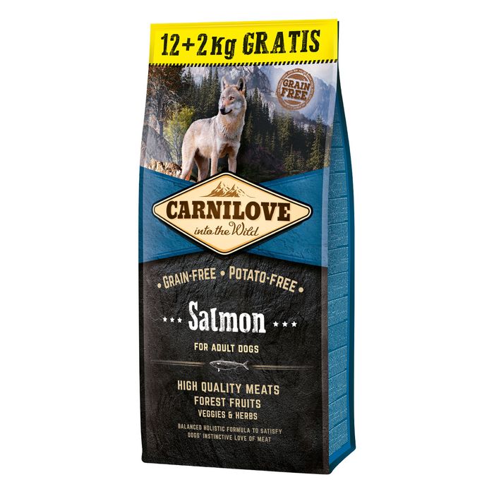 Сухий корм для дорослих собак всіх порід Carnilove Salmon Adult 12 + 2 кг (лосось) - masterzoo.ua