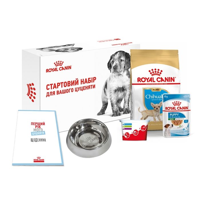 Набор для щенков Royal Canin Chihuahua Puppy 500 г + Mini Puppy pouch 85 г - домашняя птица - masterzoo.ua