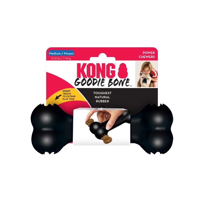 Игрушка для собак кость-кормушка Goodie Bone Kong Extreme 21,5 см M - masterzoo.ua