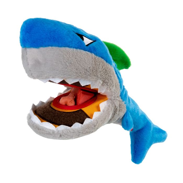 Іграшка для собак GiGwi Basic Акула для ласощів з пищалки | 30 см - masterzoo.ua