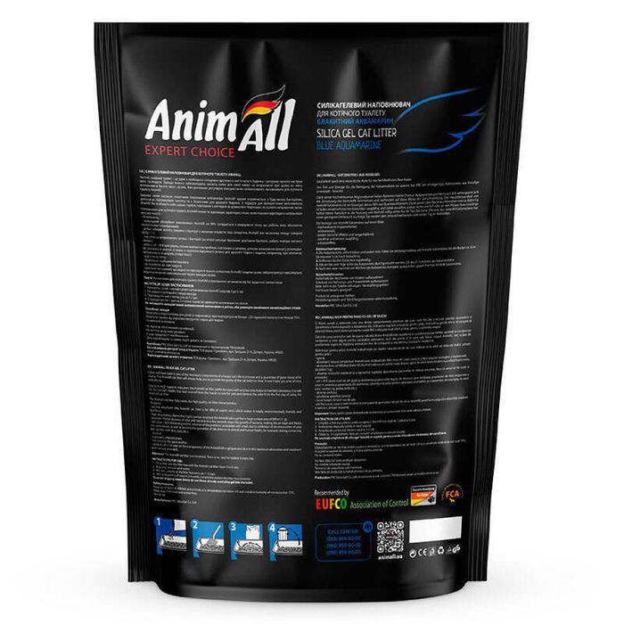 Наповнювач для котячого туалету AnimAll litter Blue aquamarine 7,6 л - силікагель - masterzoo.ua