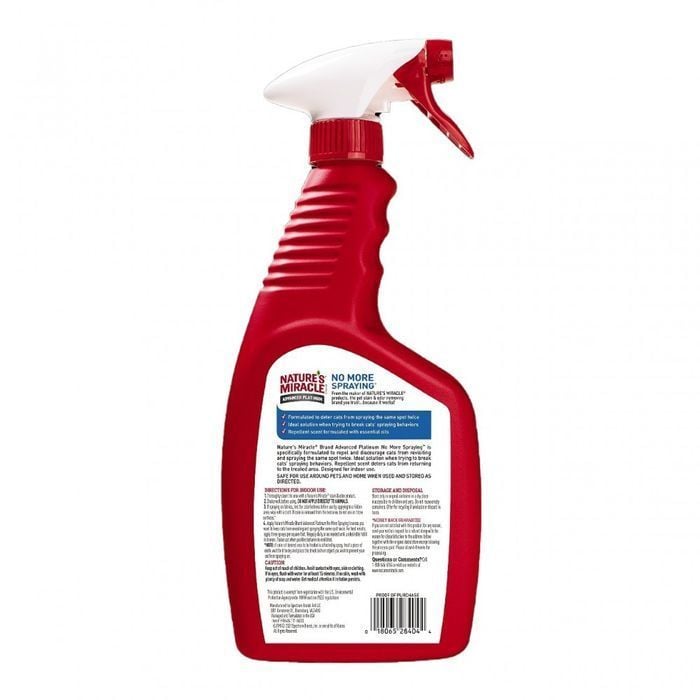 Спрей Nature's Miracle &laquo;Stain & Odor Remover. No More Spraying&raquo; для видалення плям і запахів від котів, та проти повторних міток 709 мл - masterzoo.ua