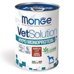 Вологий корм для собак Monge VetSolution Hypo Monoprotein 400 г - ягня - masterzoo.ua