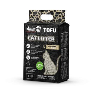 Наповнювач cоєвий для котячого туалету AnimAll Tofu 6 л - класичний - masterzoo.ua
