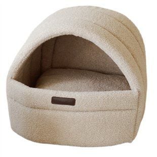 Лежак-будиночок для собак CHOUCHOU Shell Teddy S 42х45 см - бежевий - masterzoo.ua