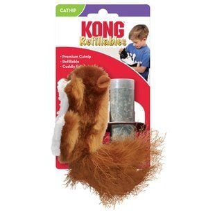 Іграшка для котів Kong Refillables Squirrel 5х5 см - коричневий - masterzoo.ua