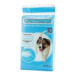 Пелюшки для собак Пухнастики 60х90 см 10 шт - masterzoo.ua