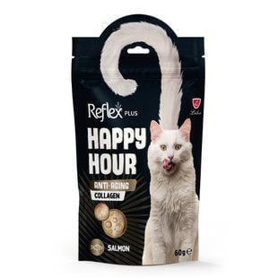 Ласощі для котів Reflex Plus Happy Hour Anti-Aging Collagen 60 г - лосось та колаген - masterzoo.ua