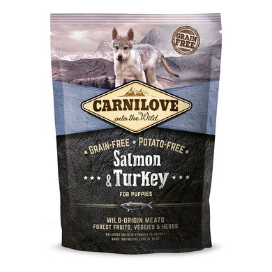 Сухой корм для щенков всех пород Carnilove Salmon & Turkey Puppy 1,5 кг (лосось и индейка) - masterzoo.ua