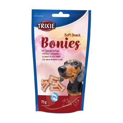 Ласощі для собак Trixie «Bonies» 75 г (яловичина та птиця) - masterzoo.ua
